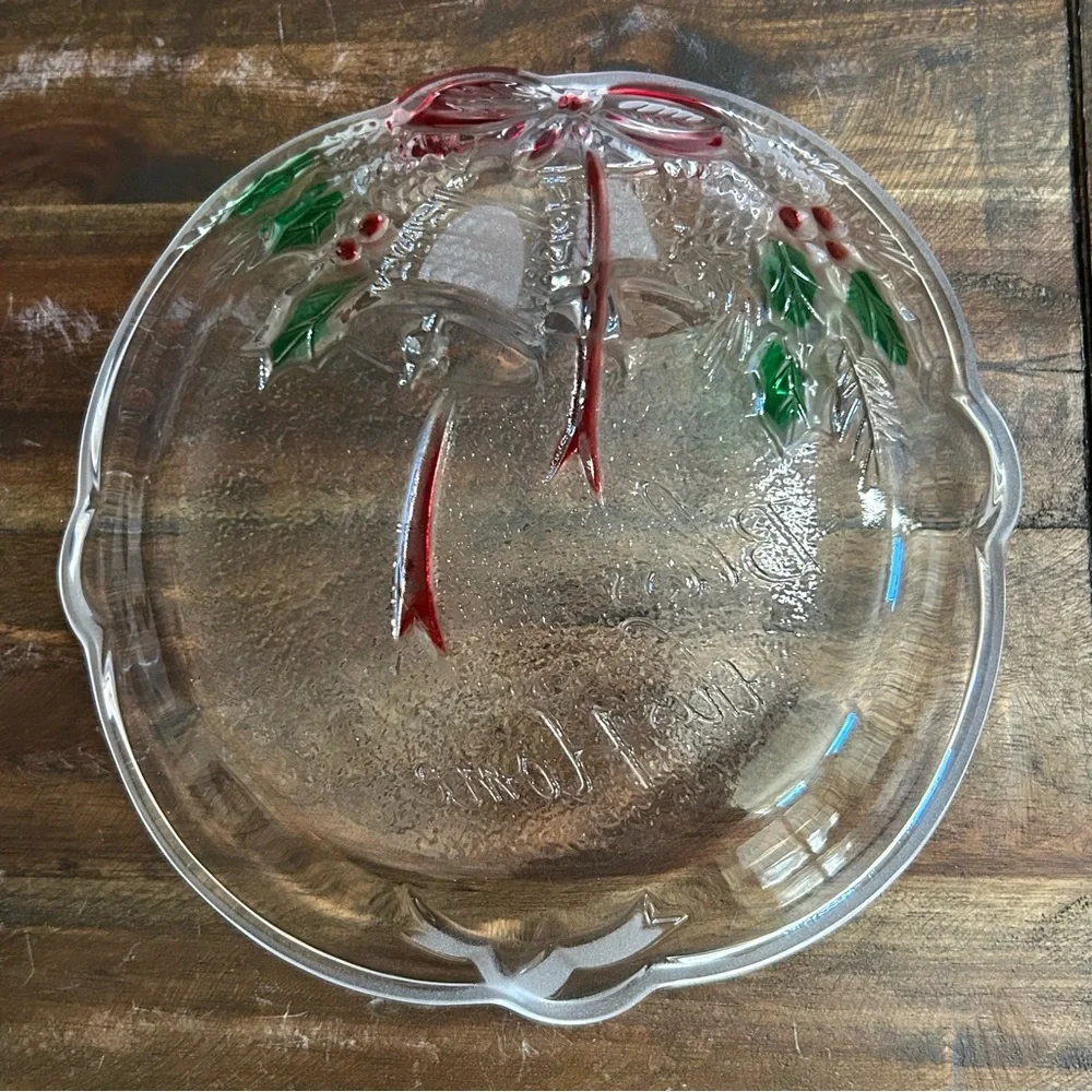 Celebrations by Mikasa‎ Bell Dish & Bless This Home Crystal Sweets Dish Holiday